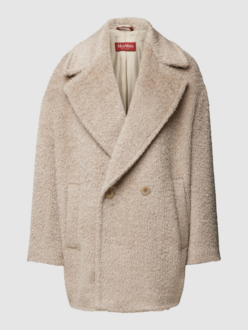Jacke aus Viskose mit Reverskragen Modell 'ONDE' in taupe