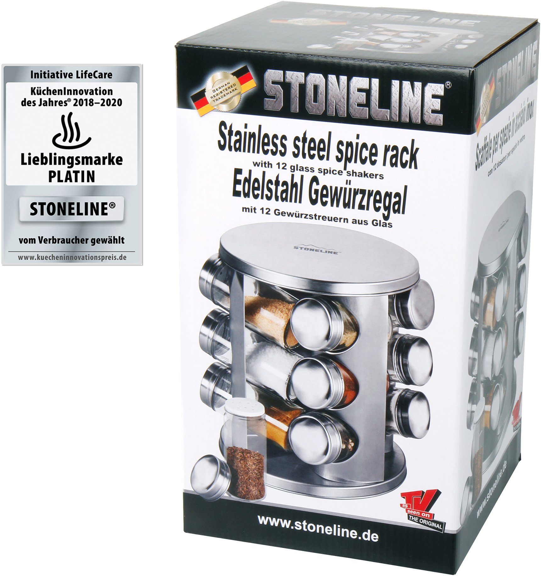 STONELINE Gewürzkarussell, (12-tlg), individuell zu Befüllen