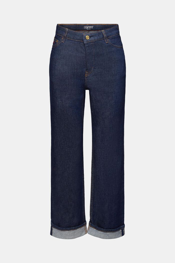 Gerade Premium-Selvedge-Jeans mit hohem Bund