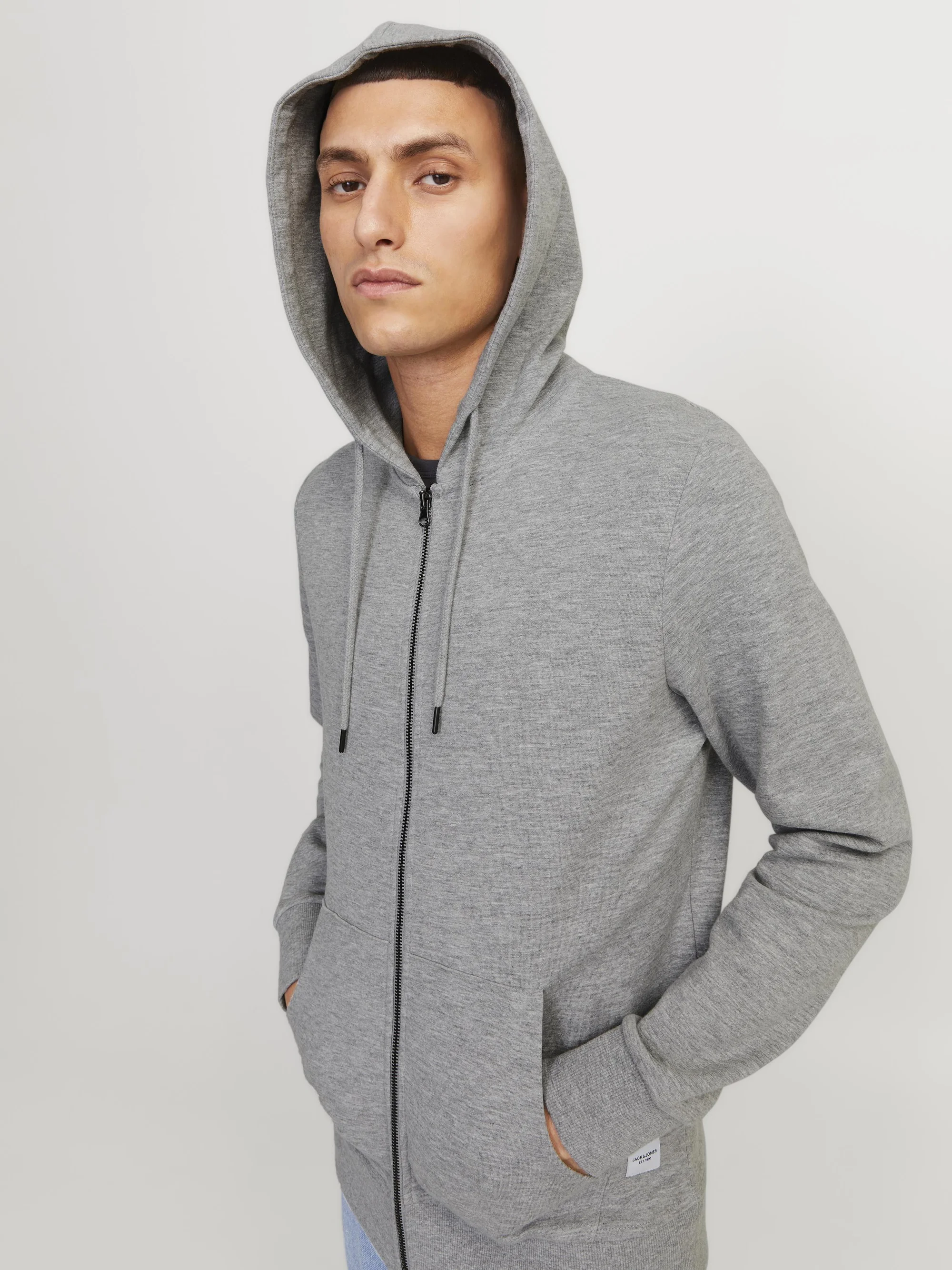 Jack & Jones JJEBASIC HOOD - Sudadera con cremallera