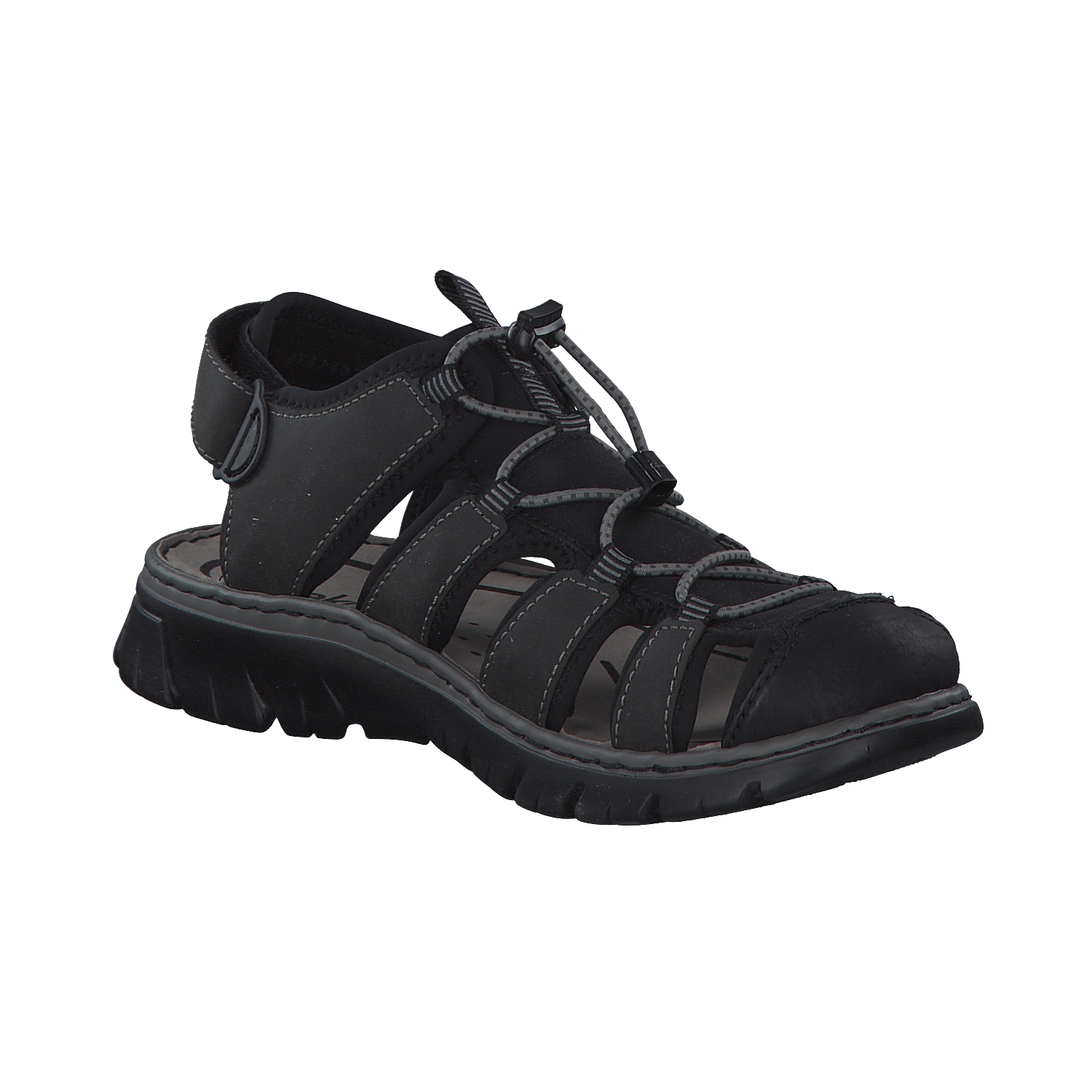 Rieker 26770, Sandalen, Herren, schwarz/schwarz/schwarz