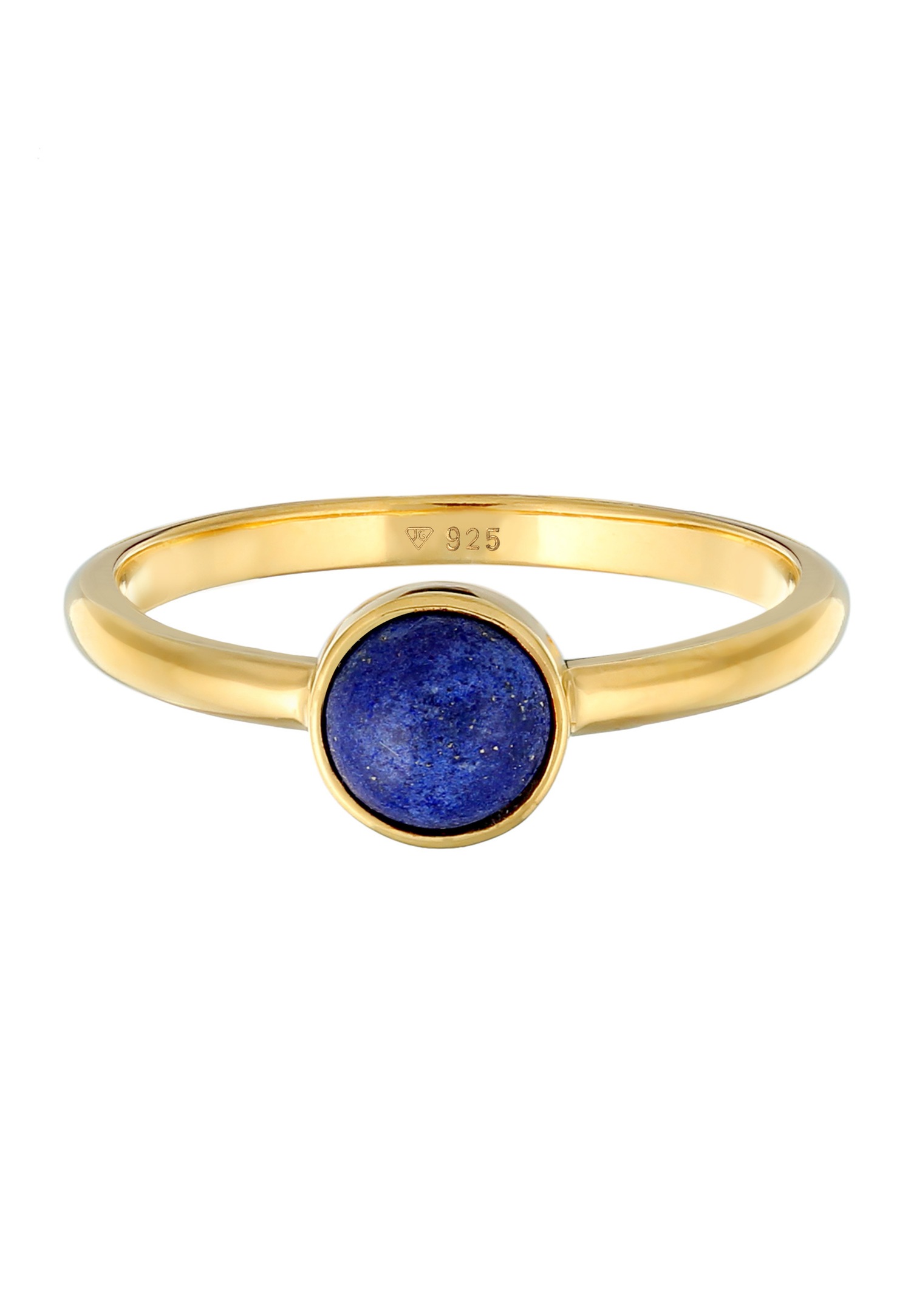 Dámsky jednoduchý prsteň Elli PREMIUM so solitérom a drahokamom lapis lazuli zo striebra 925