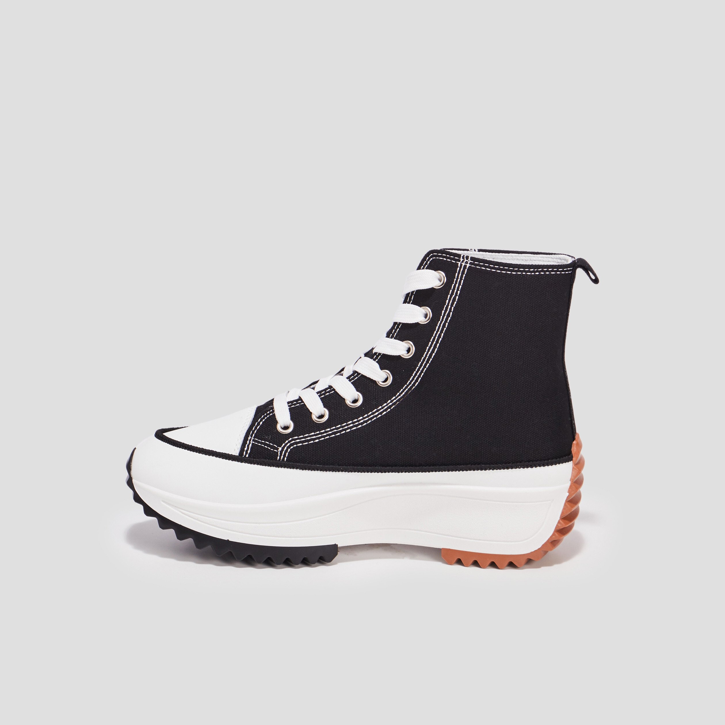 Baskets plateformes en toile Creeks noir femme | La Halle