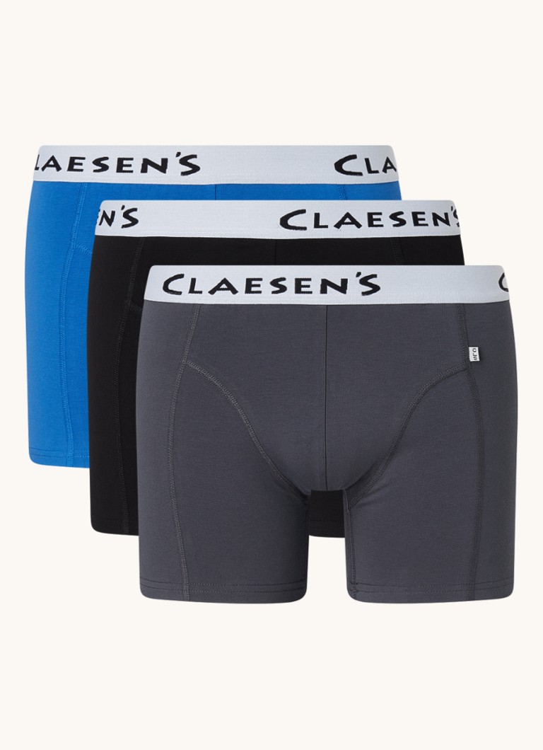 Claesen's Boston boxer shorts with logo waistband in a 3-pack