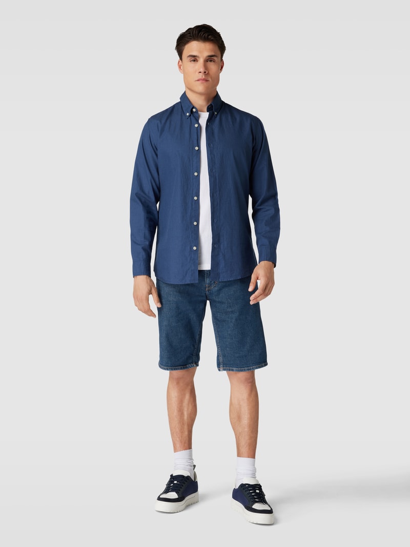 Jeansshorts im 5-Pocket-Design Modell 'NAAIL' in dunkelblau