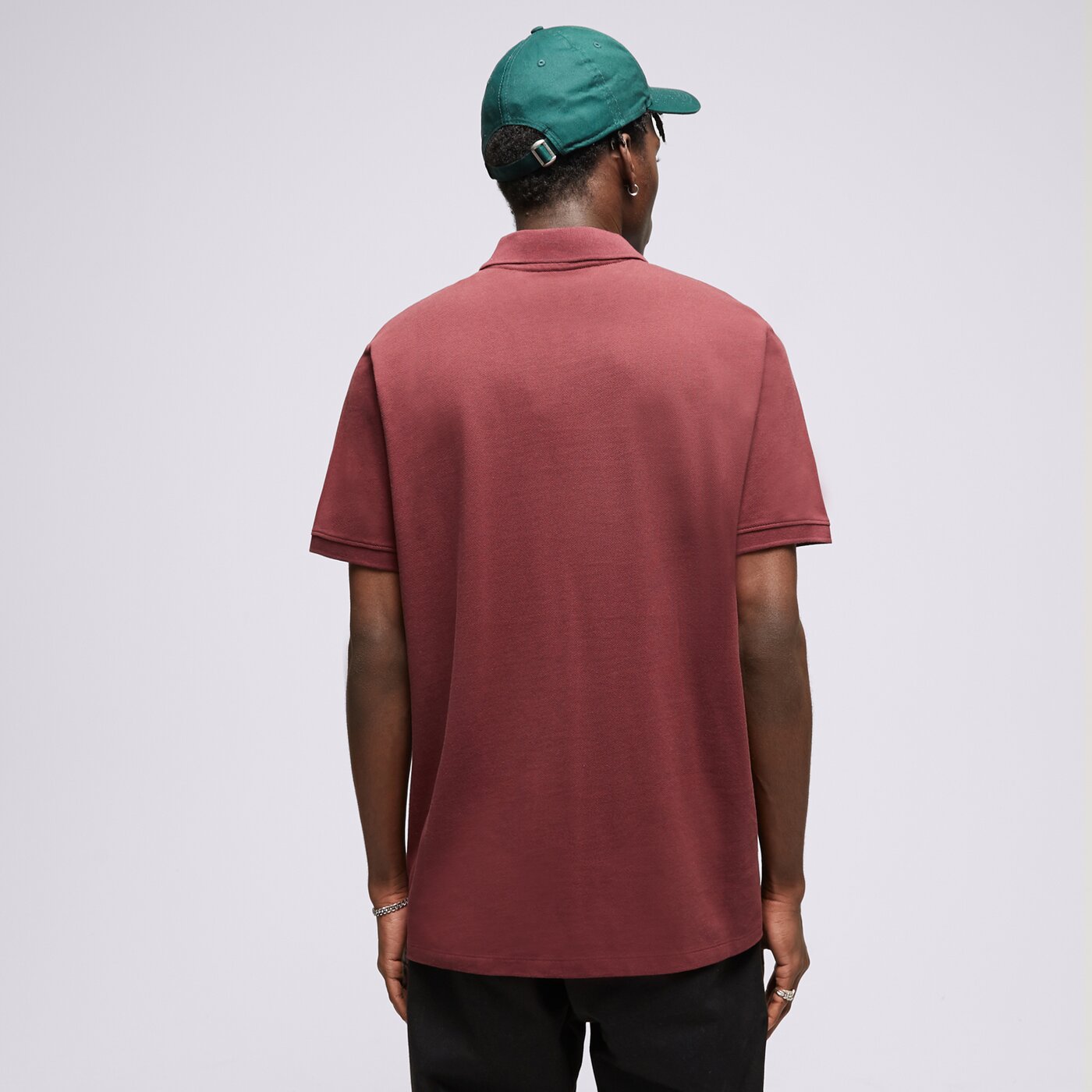 TIMBERLAND T-SHIRT SMALL LOGO PRINT POLO (REGULAR) Dunkelrot