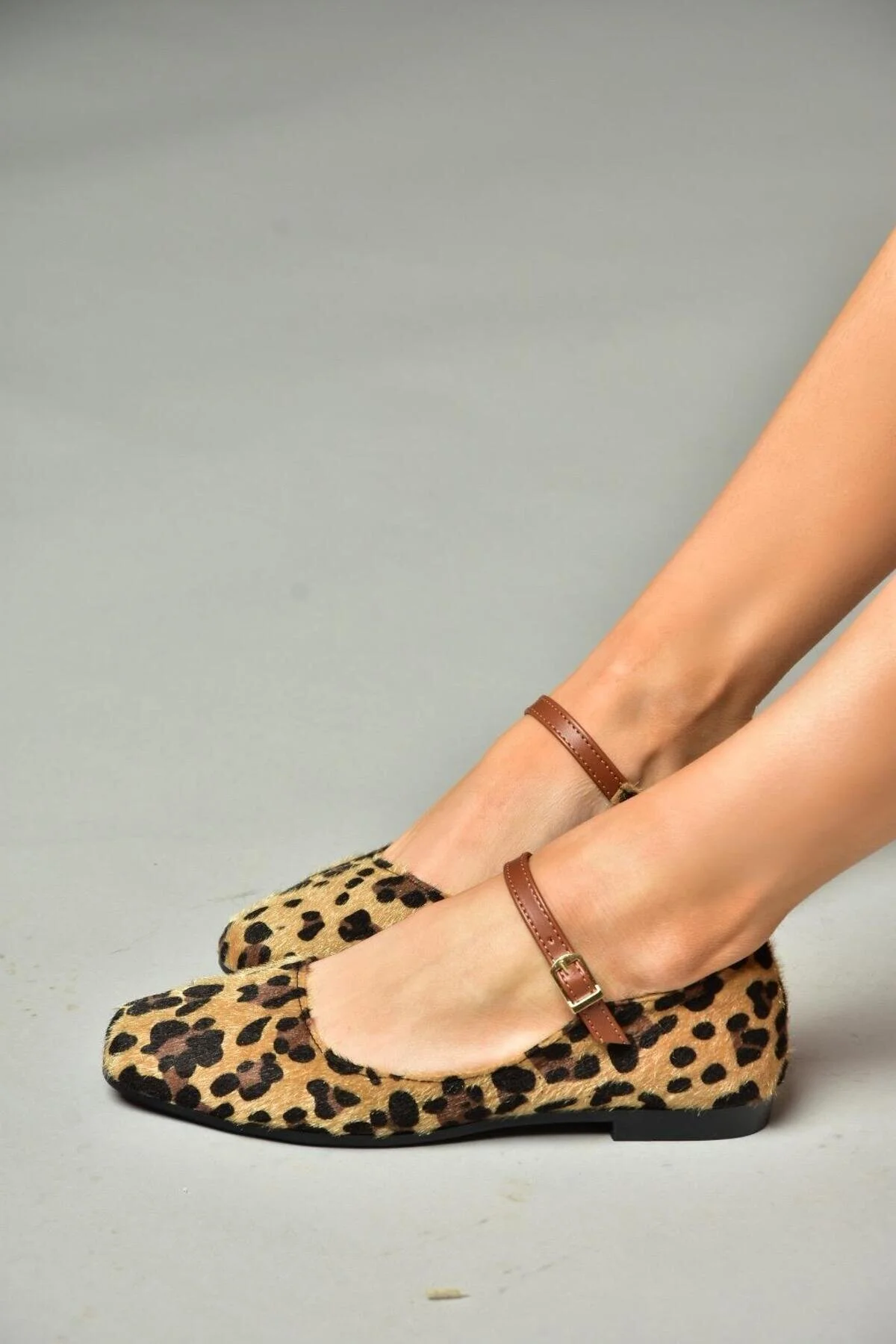 Fox Shoes  S726252502 Ballerinas aus Wildleder mit Leopardenmuster für Damen