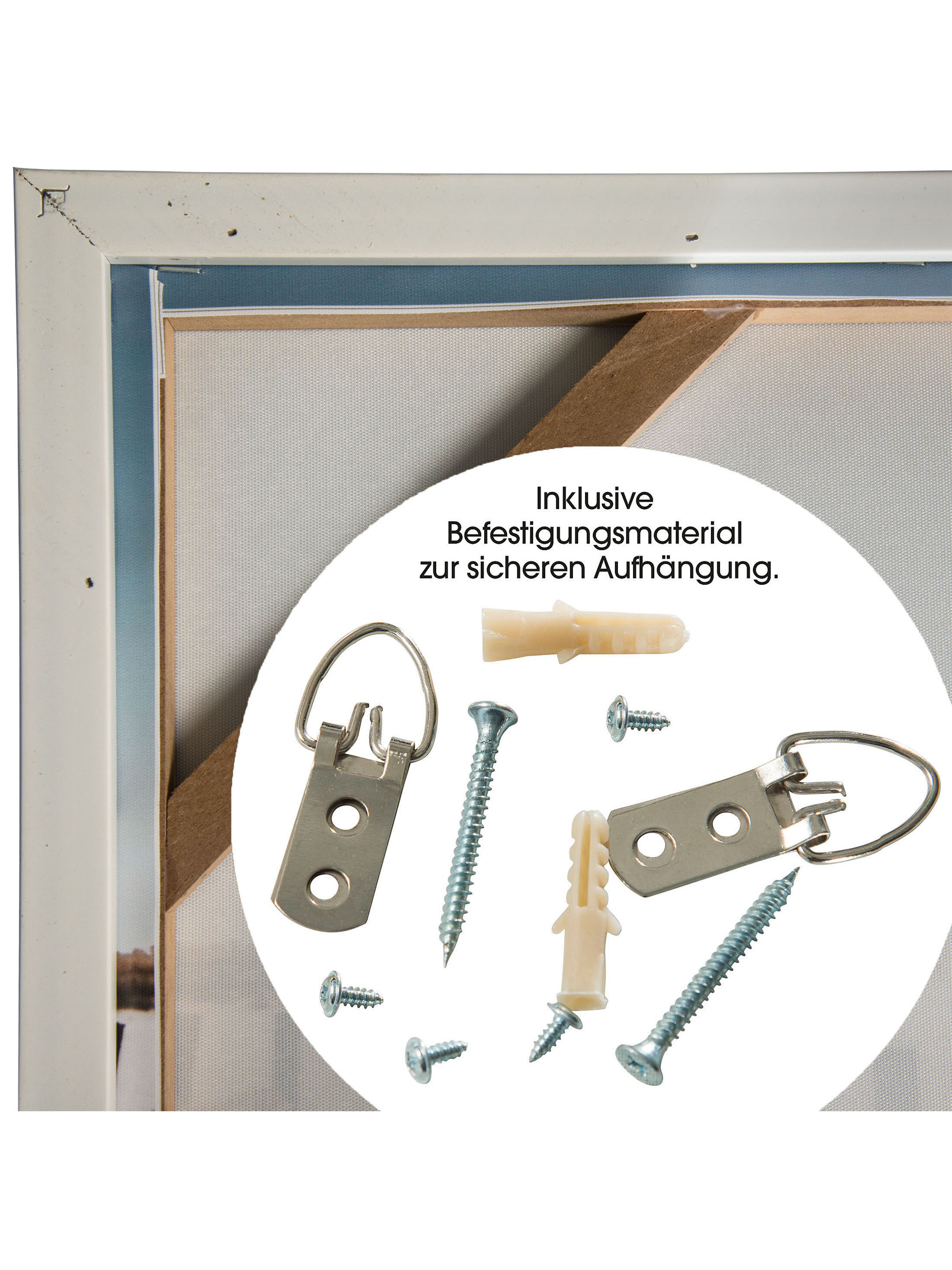Windfang Leinwand Druck, Beige