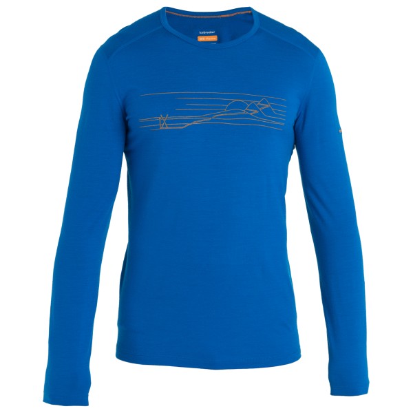 Icebreaker - 200 Oasis L/S Crewe Ski Stripes - Merinounterwäsche
