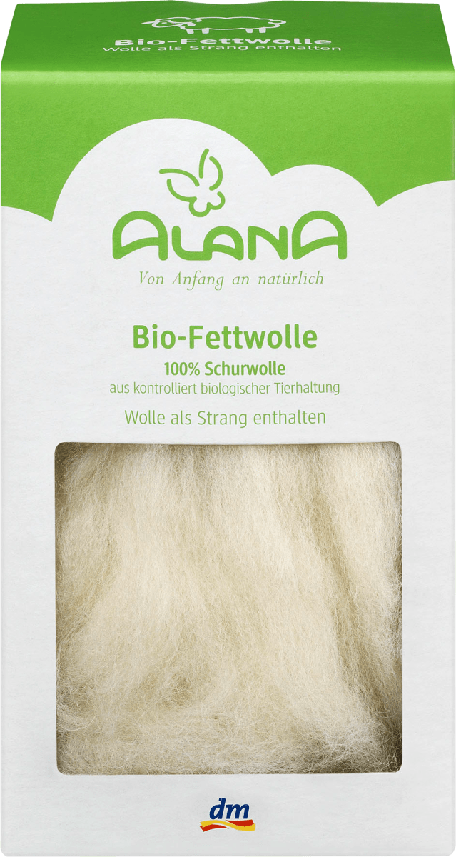 Fettwolle am Strang, 50 g