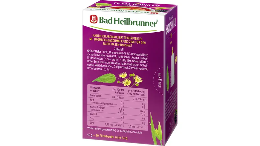 Bad Heilbrunner Basisch Vital Tee 40 g