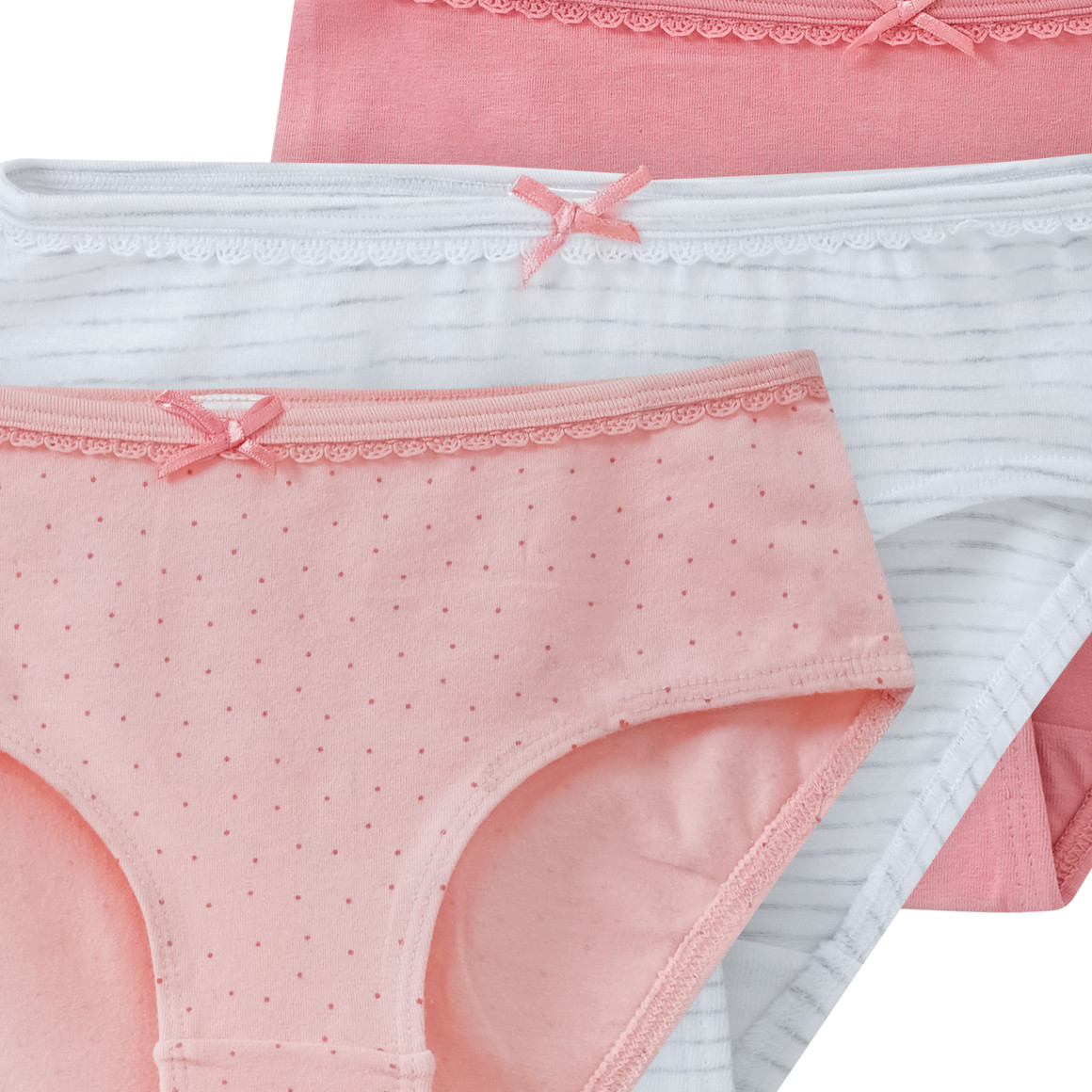 3 Mädchen Slips im Muster-Mix