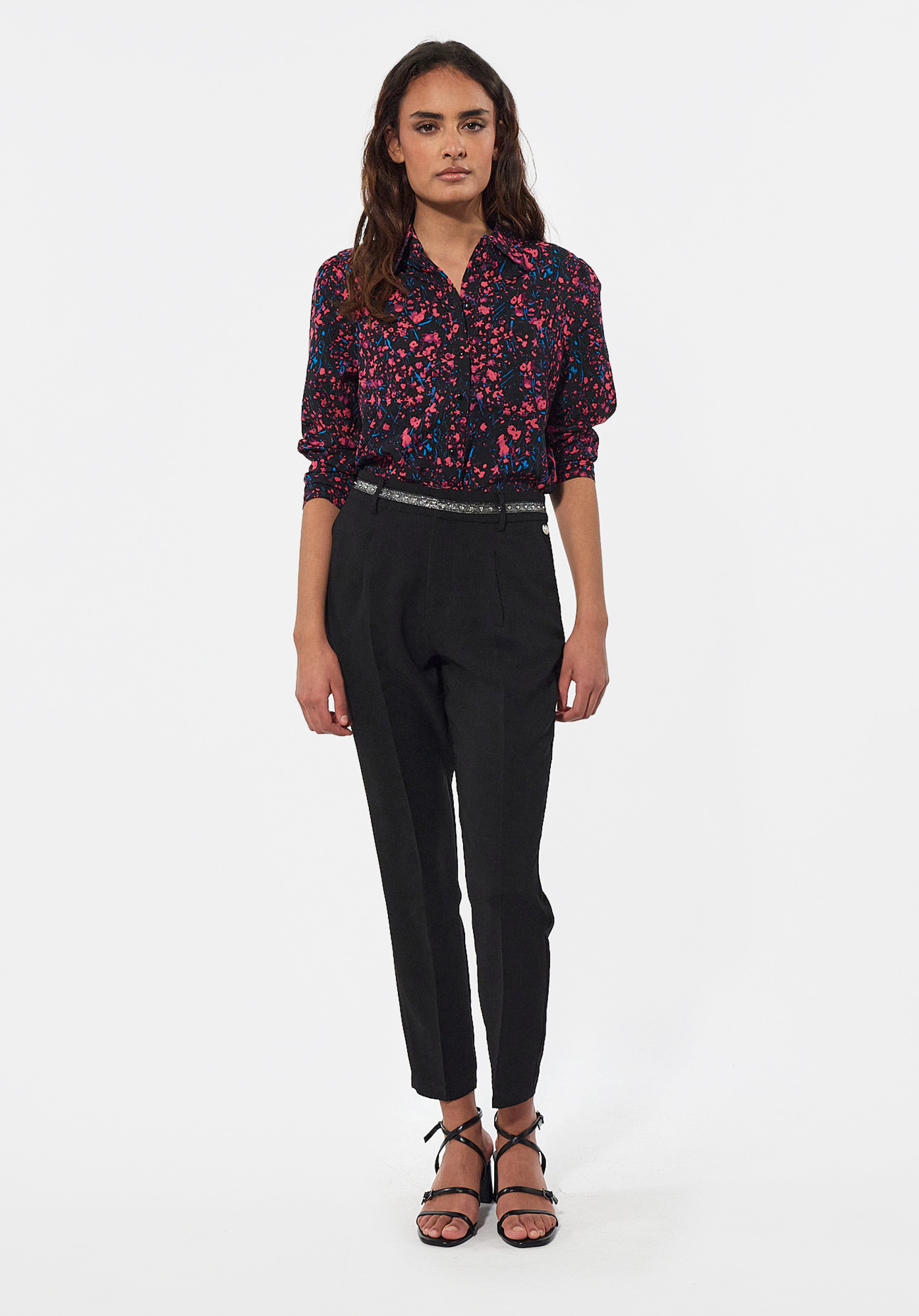 PEACE  Pantalon noir Femme