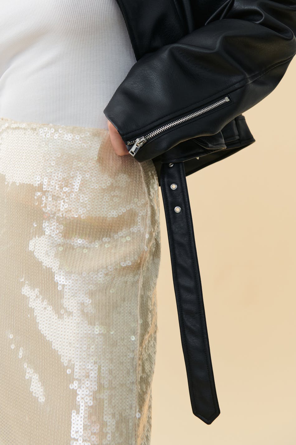 Sequin maxi skirt
