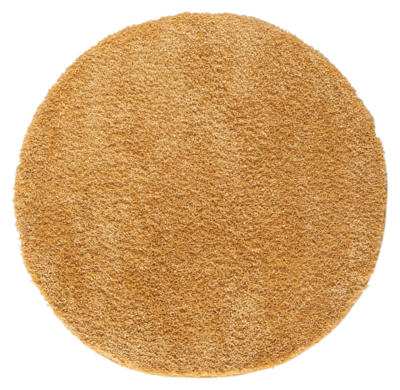 MyFlair Teppich Elodie, 150cm x 150cm, Farbe Goldfarben, rund, Florhöhe 37mm