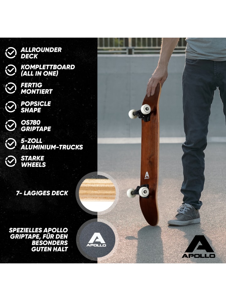 Apollo Skateboard Kinder und Erwachsene 