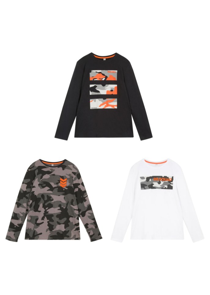 Jungen Langarmshirt (3er-Pack)
