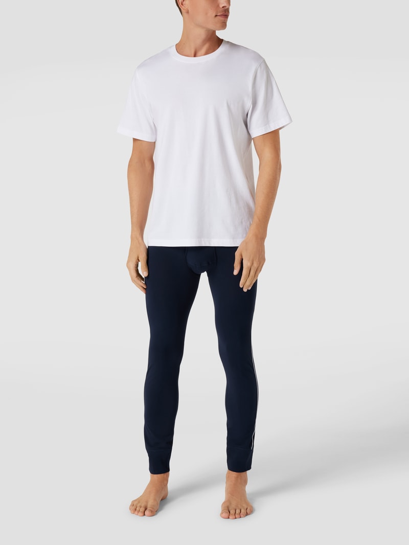 Lange Unterhose mit Label-Detail in dunkelblau