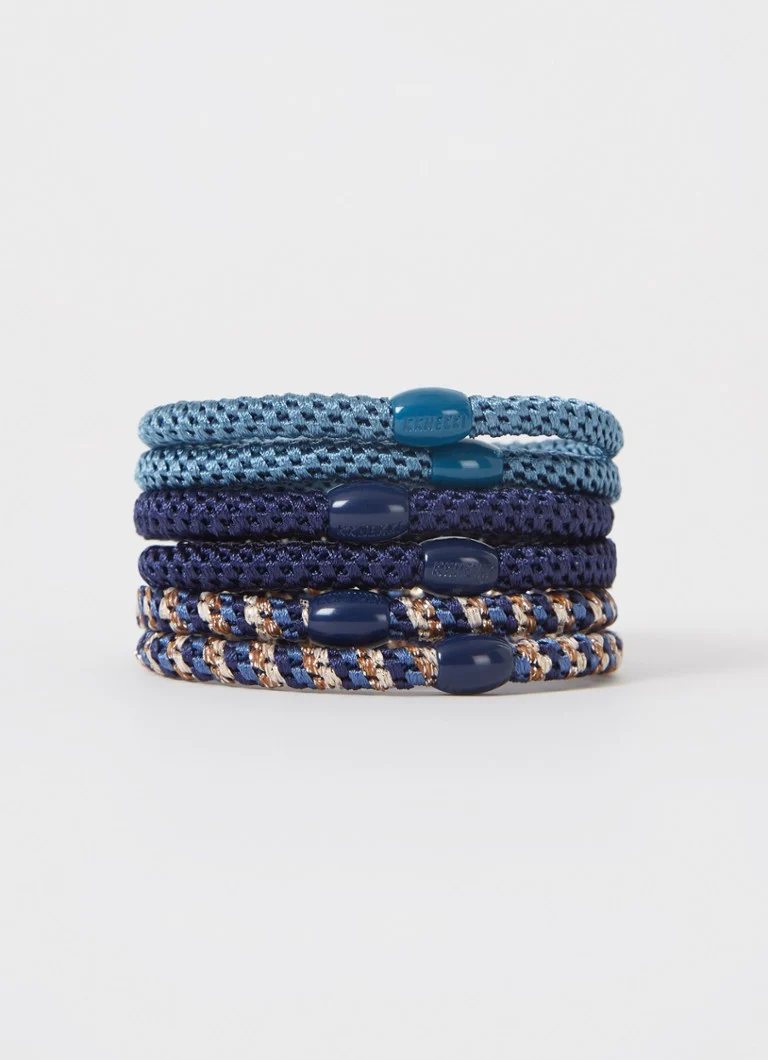 Bon Dep Kknekki Elastic de păr împletit cu lurex, set de 6