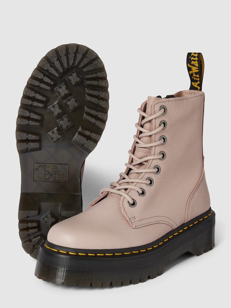 Schnürstiefel mit Zugschlaufe Modell 'Jadon III' in beige