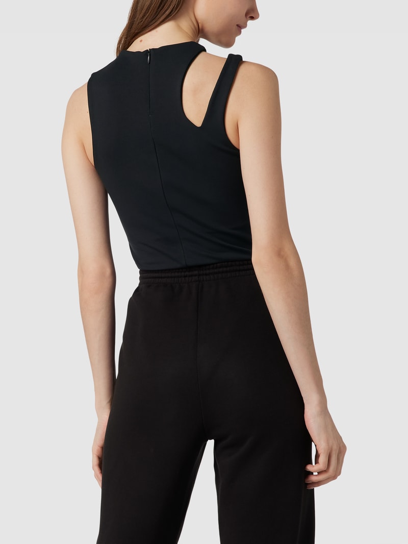 Body mit Logo-Stitching in schwarz