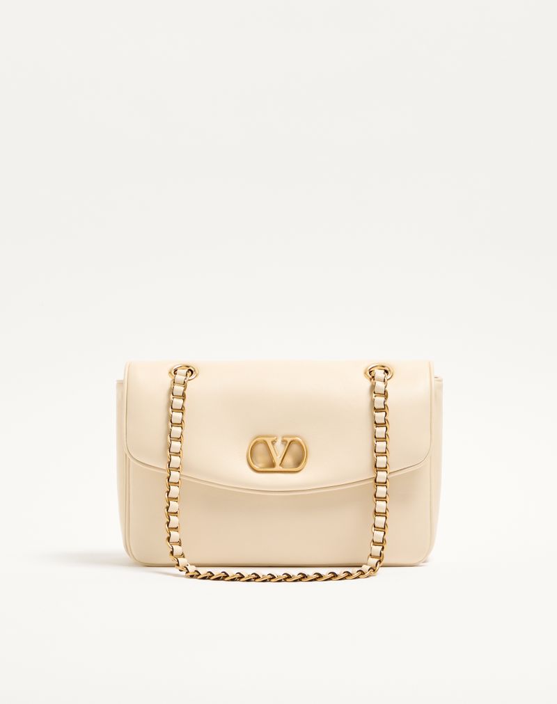Bolsa Valentino Garavani Djuna com corrente média em couro napa