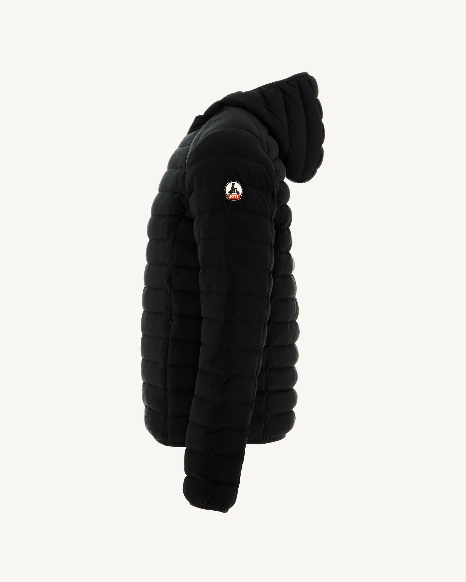 Doudoune jersey à capuche Noir Nico