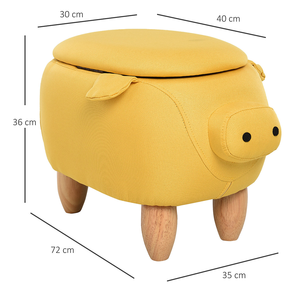 Kinderhocker in Schweinchenform