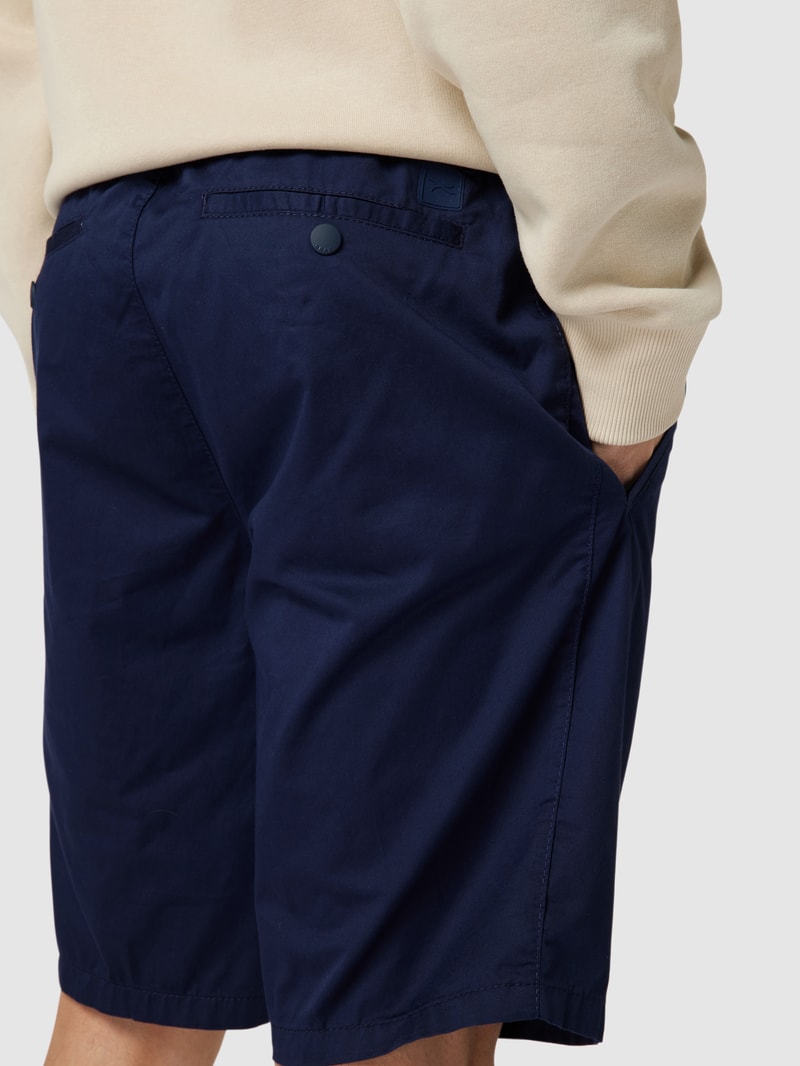 Bermudas mit elastischem Bund in marineblau