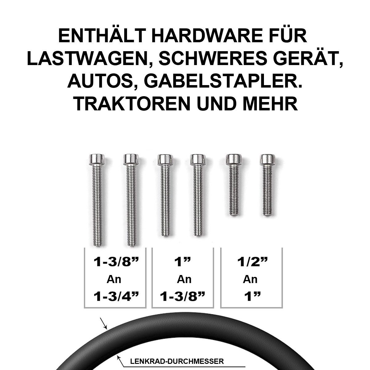götäzer Lenkradbezug Universal Lenkrad Hilfskraftgriff Drehknopf (Lenkradgriff Power Ball), (1-tlg), Geeignet für Autos,Lastwagen,Traktoren,Rasenmäher,Gabelstapler, etc.