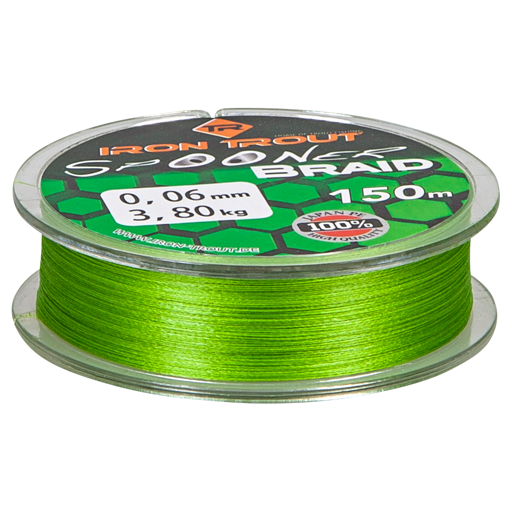Iron Trout Angelschnur Spooner Braid (camo grün, 150 m)