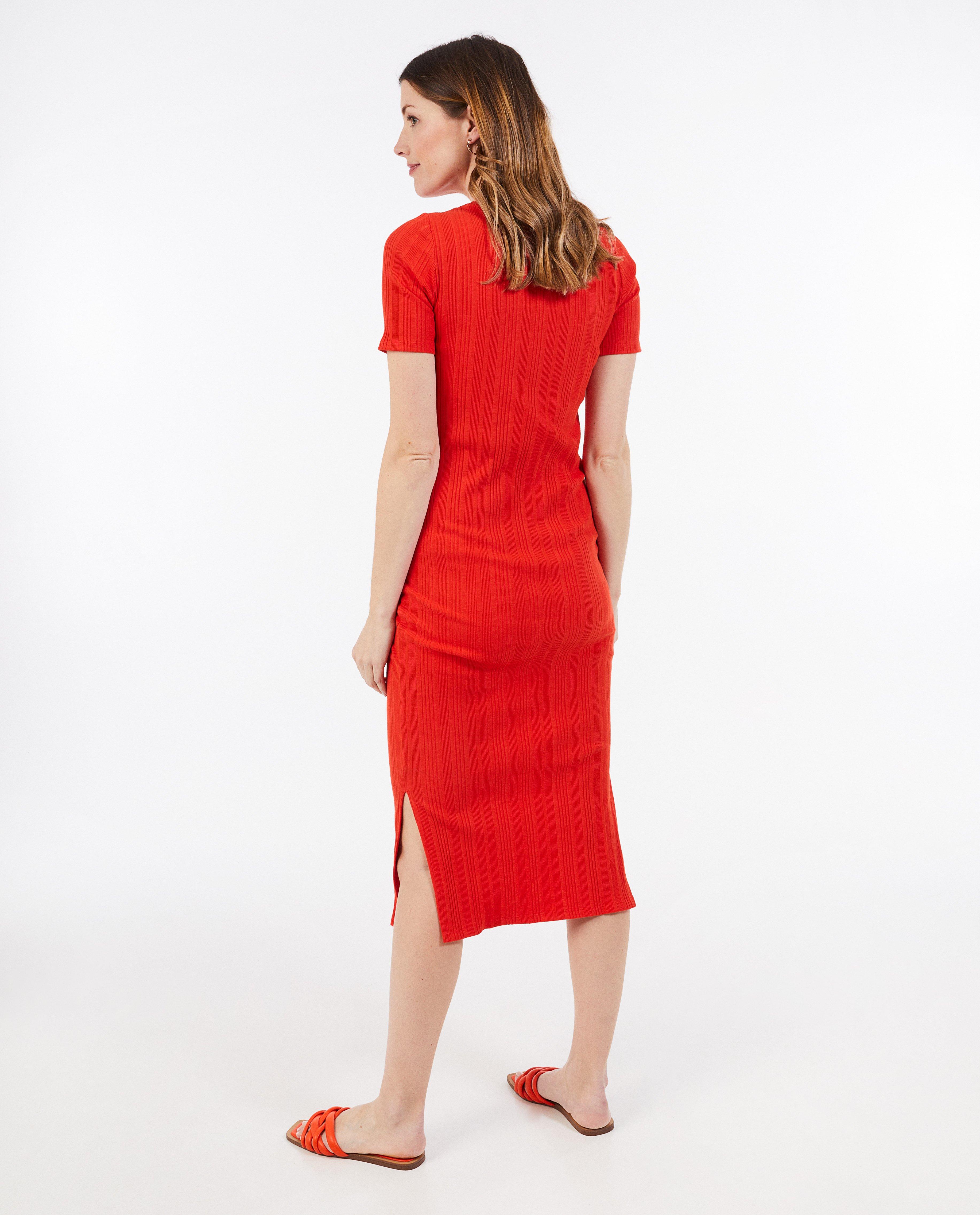 Rochie Atelier Maman Maternity cu nervuri fine roșii