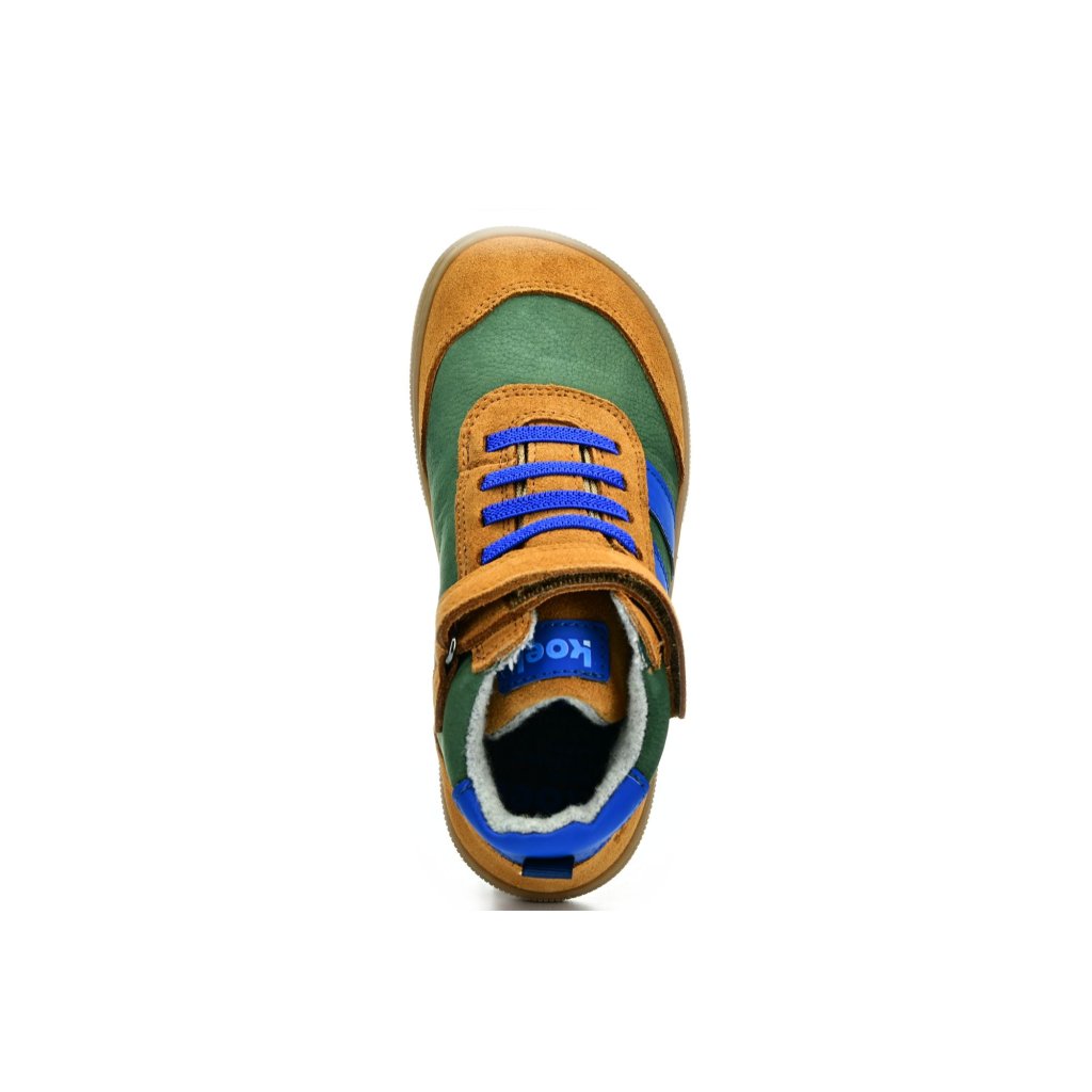 Koel4kids Devo Tex Print Merin Olive Winterbarfussschuhe
