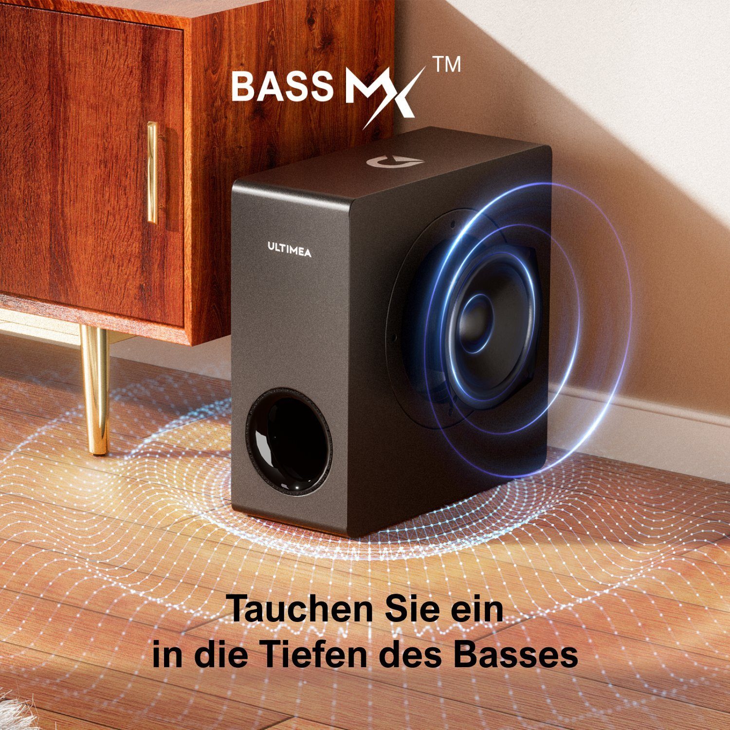 Ultimea Apollo S50 4.1-Kanal Soundbar (Abnehmbar Lautsprecher, 200W, mit Subwoofer)