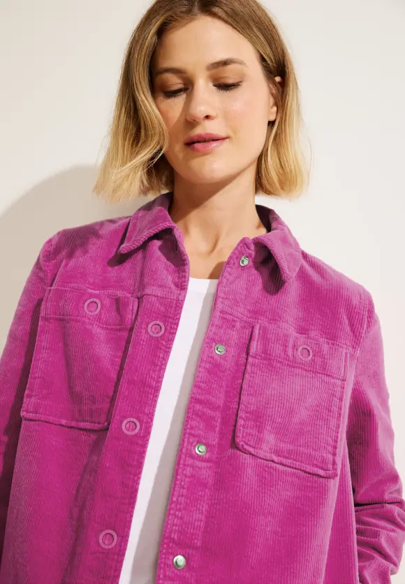 CECIL Cordjacke mit Hemdkragen
