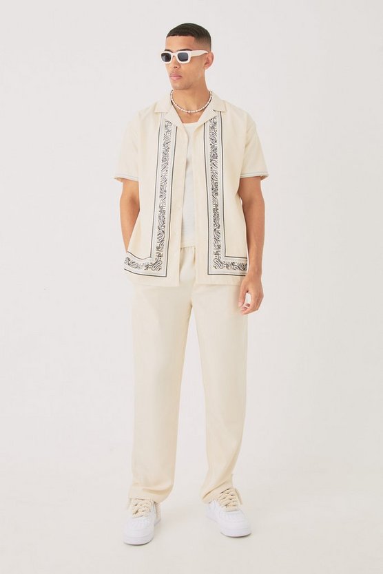 Weiches Oversize Twill-Hemd & Hose
