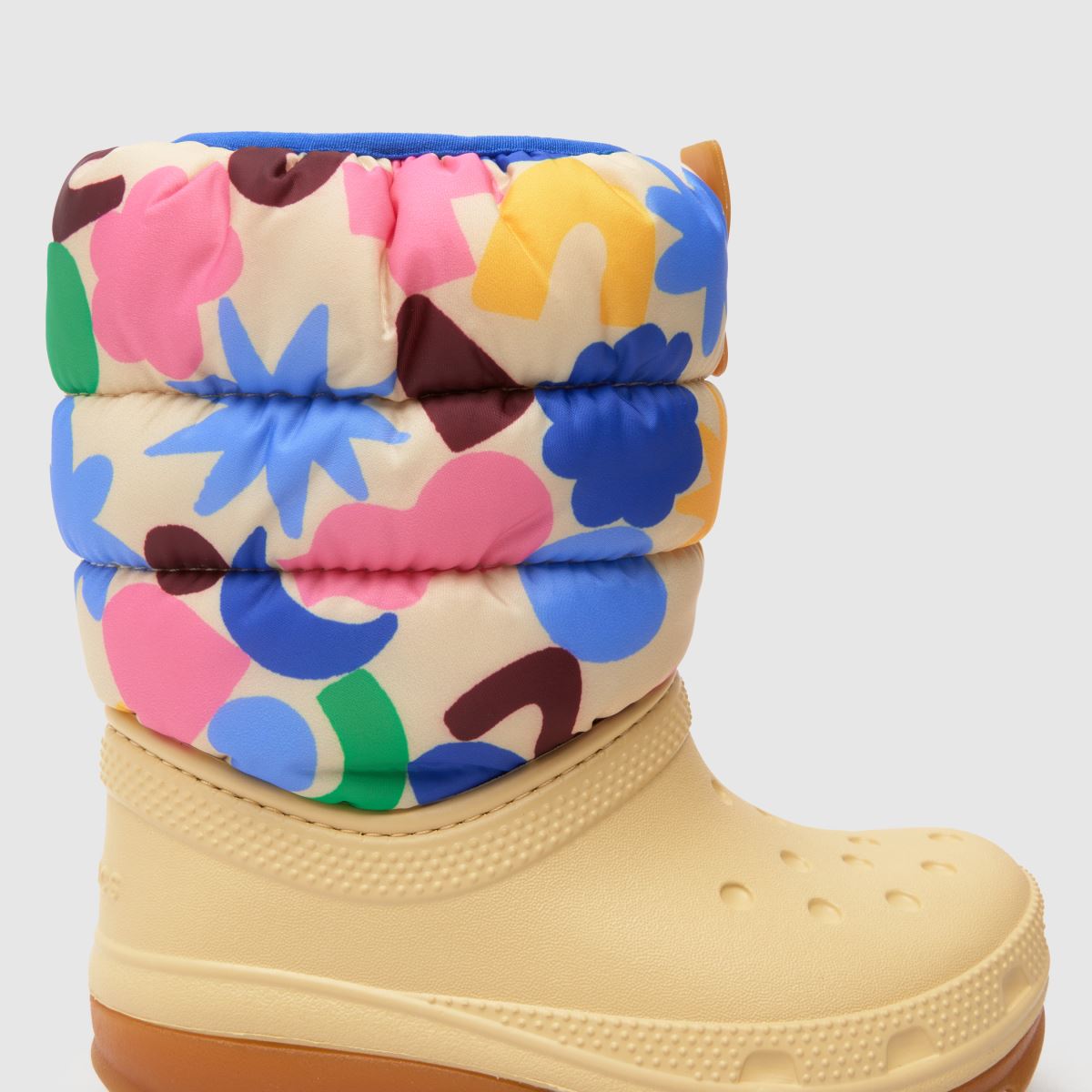 Crocs bež multi klasični neo puff škornji za malčke
