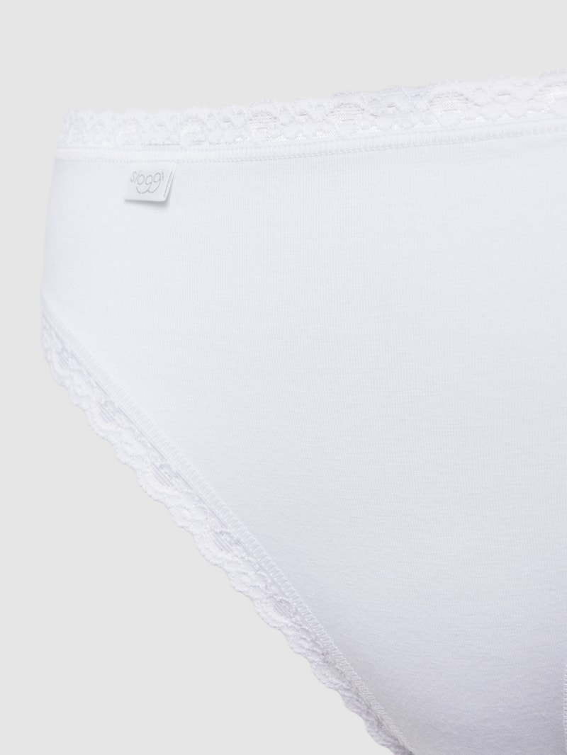 Slip mit Muschelsaum in weiß