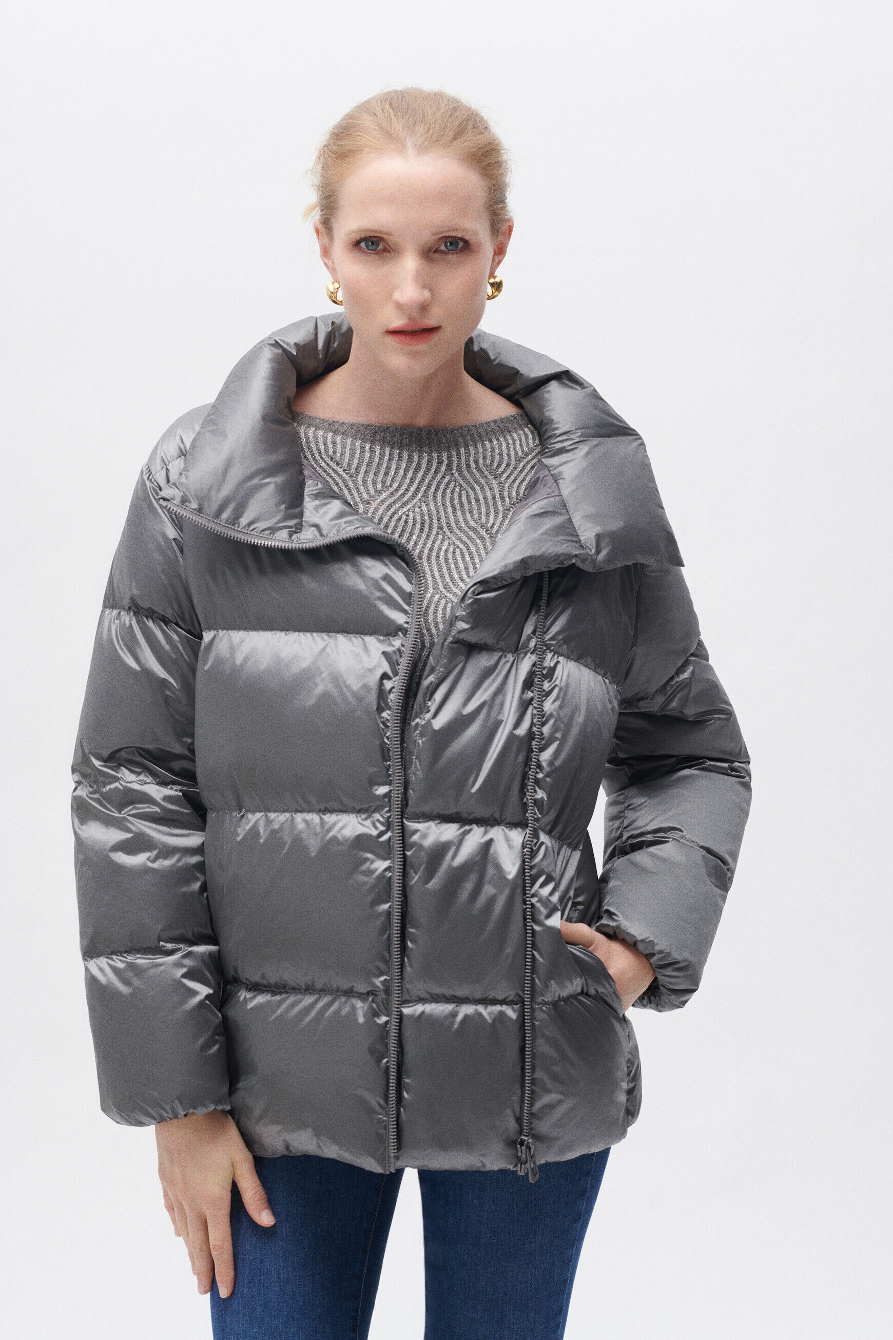 Doudoune gedeon gris fonce femme