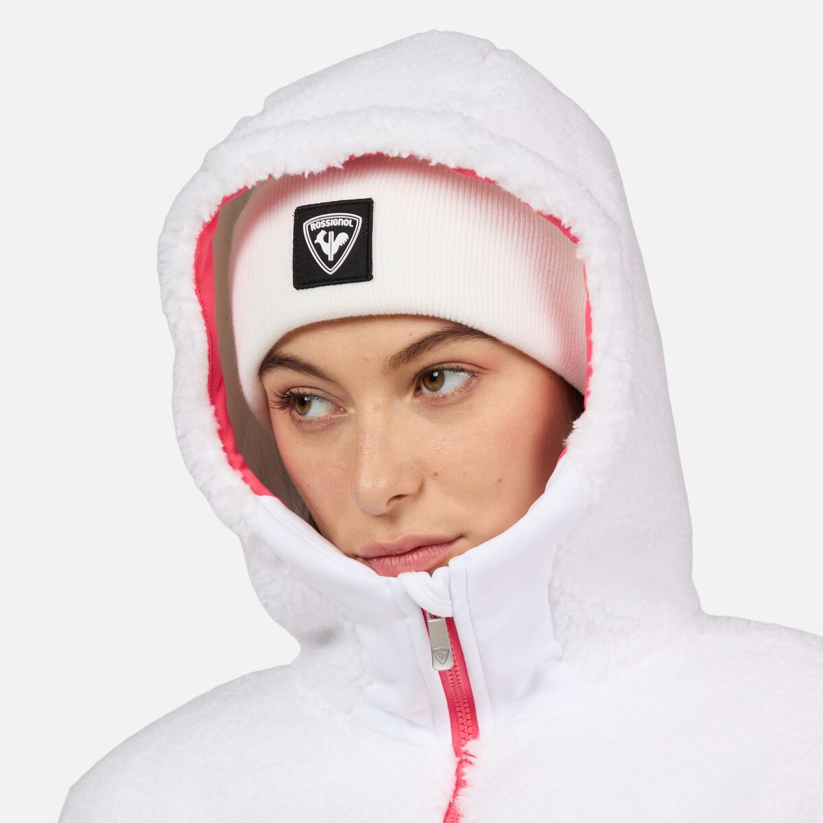 Damen-Kapuzenfleecejacke mit durchgehendem Reißverschluss Wispile