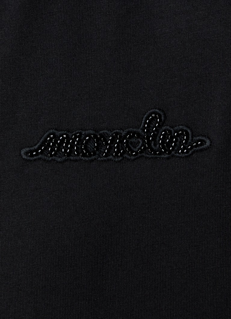 T-shirt Moncler con logo e strass