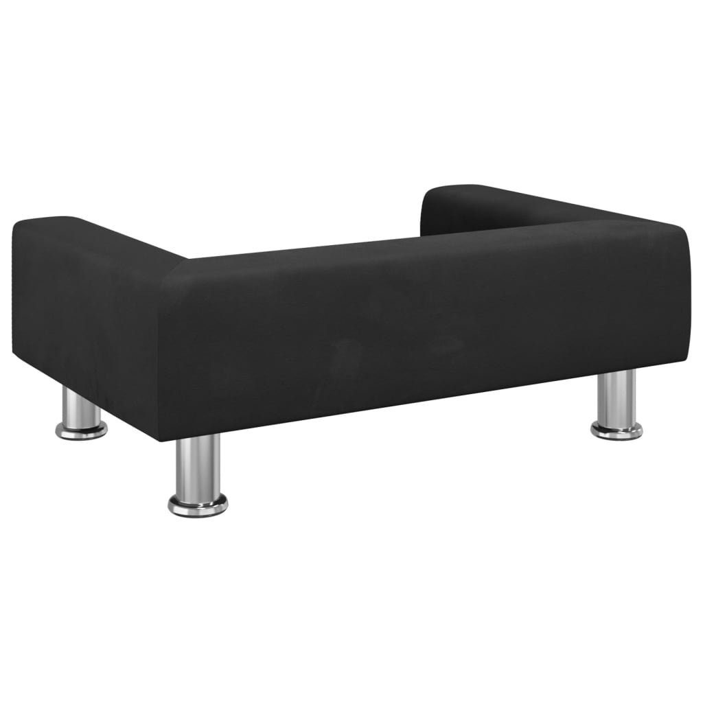 vidaXL Kindersofa Kindersofa Schwarz 70x45x26,5 cm Samt Kindercouch Kindermöbel Kinderzi