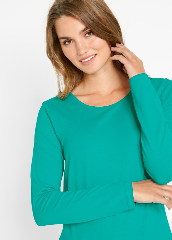 Langarmshirt mit Rundhalsausschnitt (2er Pack)