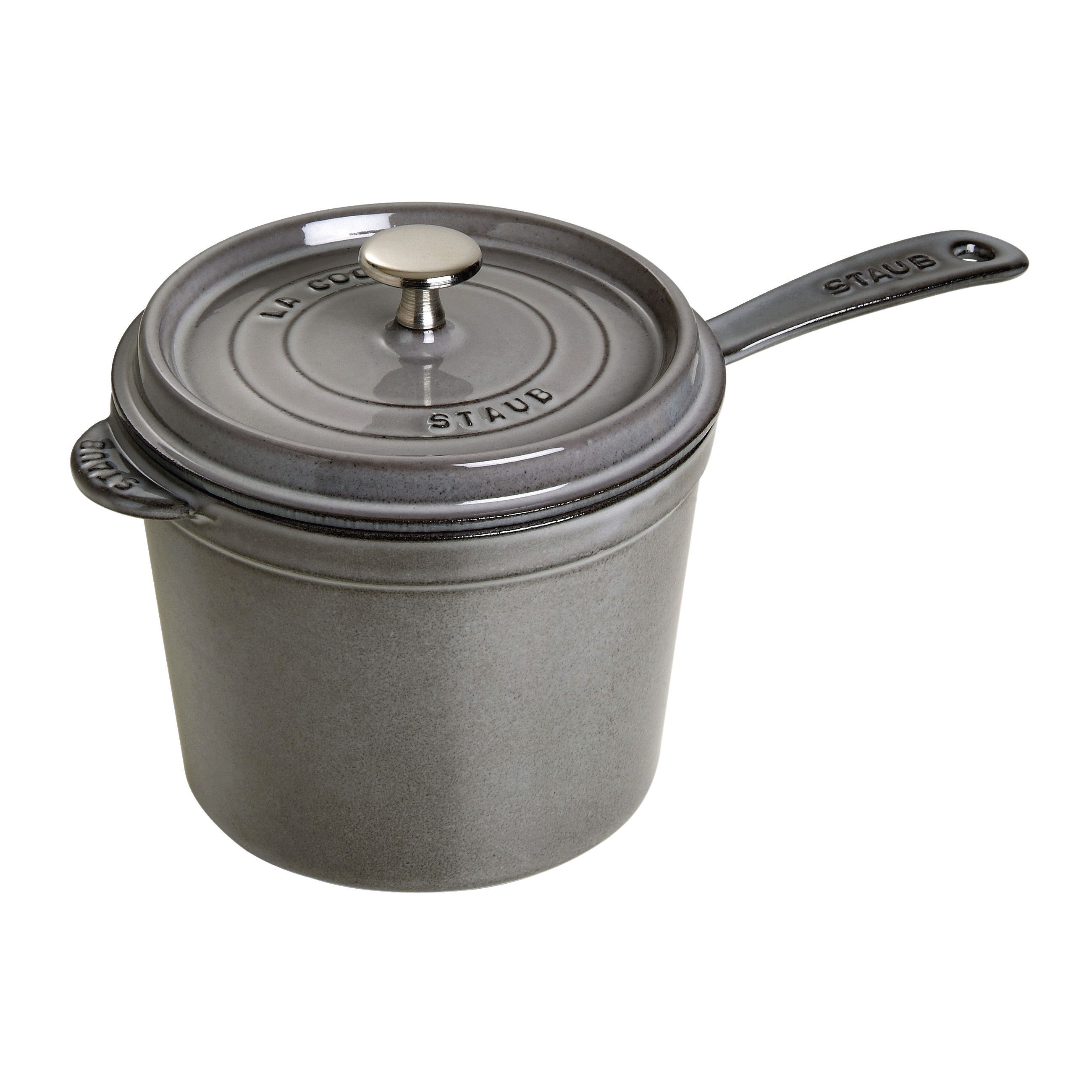 Stieltopf 18 cm, Gusseisen, Graphit-Grau