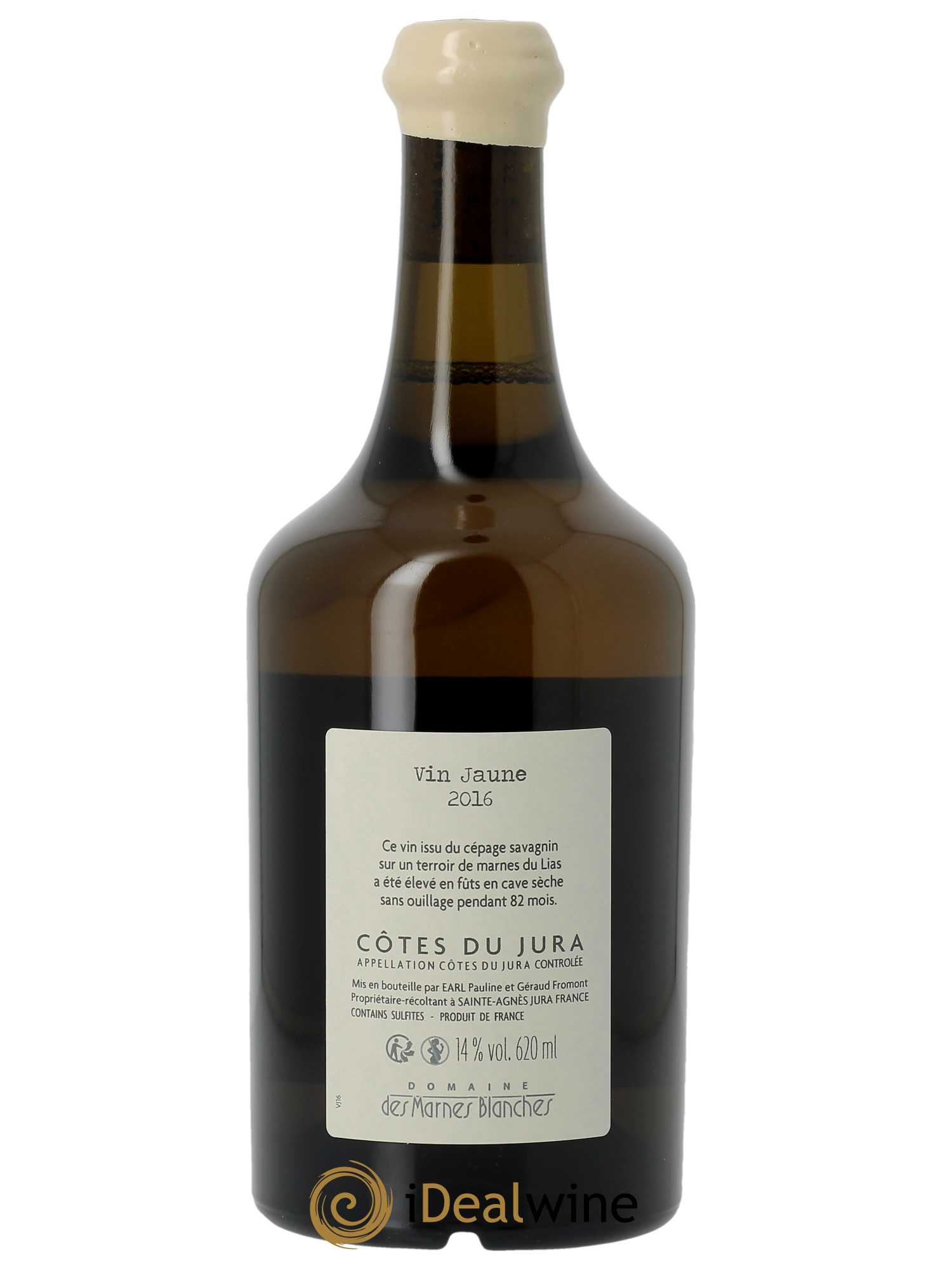 Côtes du Jura Vin Jaune Marnes Blanches (Domaine des)  2016 - Lot de 1 Bouteille