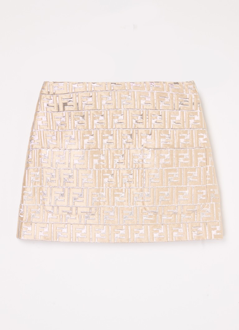 Fendi  Rok in zijdeblend met logo