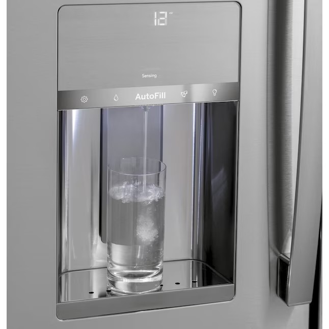 GE Profile 27.9-cu ft Smart French Door Refrigerator with Ice Maker and Door within Door (Fingerprint-resistant Stainless Steel) ENERGY STAR
