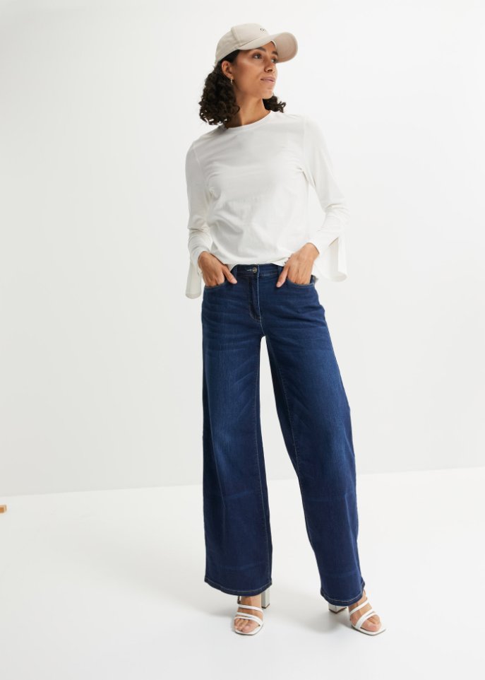 Shirt mit weitem Arm aus Bio-Baumwolle