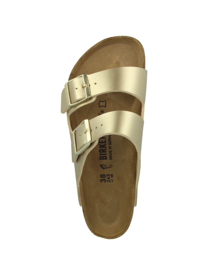 Birkenstock Pantolette Arizona Birko-Flor normal in gold günstig kaufen
