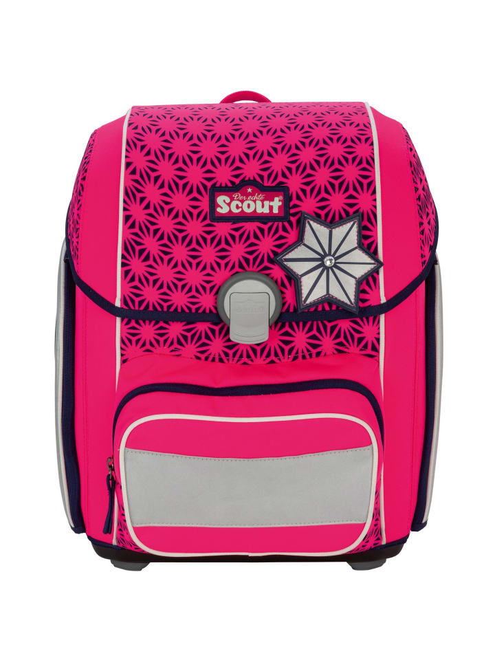 Scout Genius Neon Safety DIN Schulranzen-Set 4-teilig in pink glow günstig kaufen onesize